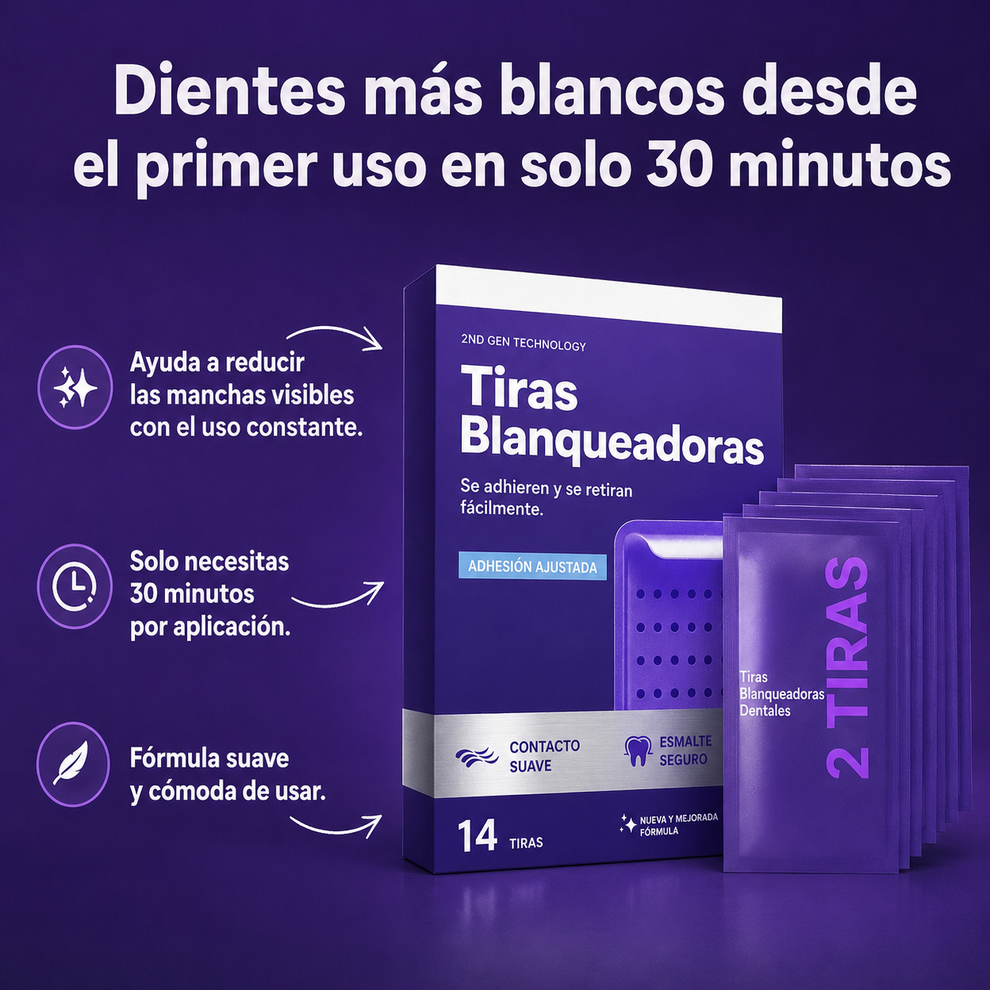Luma White™ | Tiras Blanqueadoras ORIGINALES | Sonrisa Blanca Instantánea