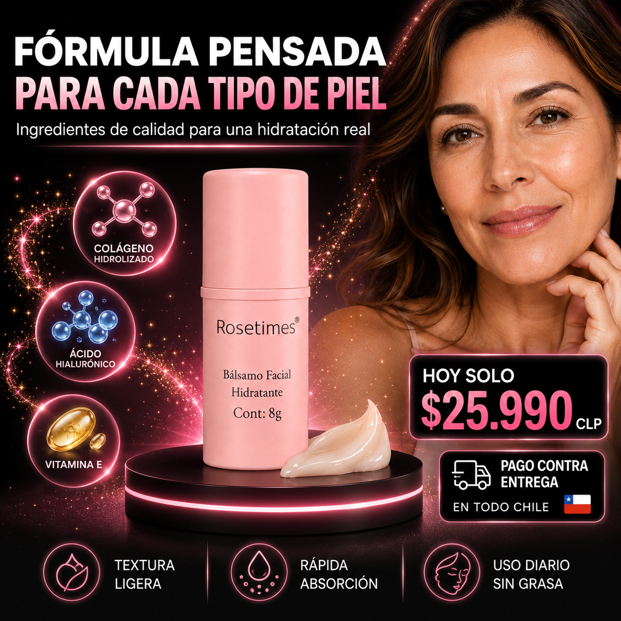 ColágenoPlus Facial™ | Bálsamo Facial Hidratante Antiarrugas ORIGINAL